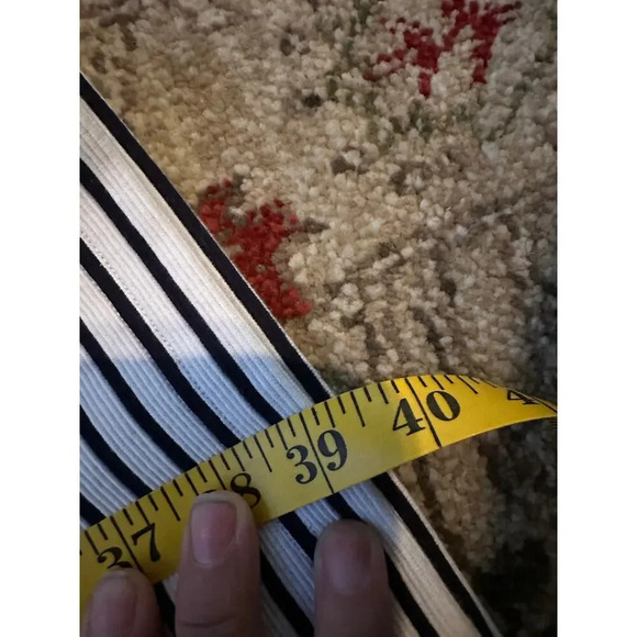 Talbots Black & White Striped Nautical Rope Neckline Sheath Dress Size 16 - Picture 8 of 8